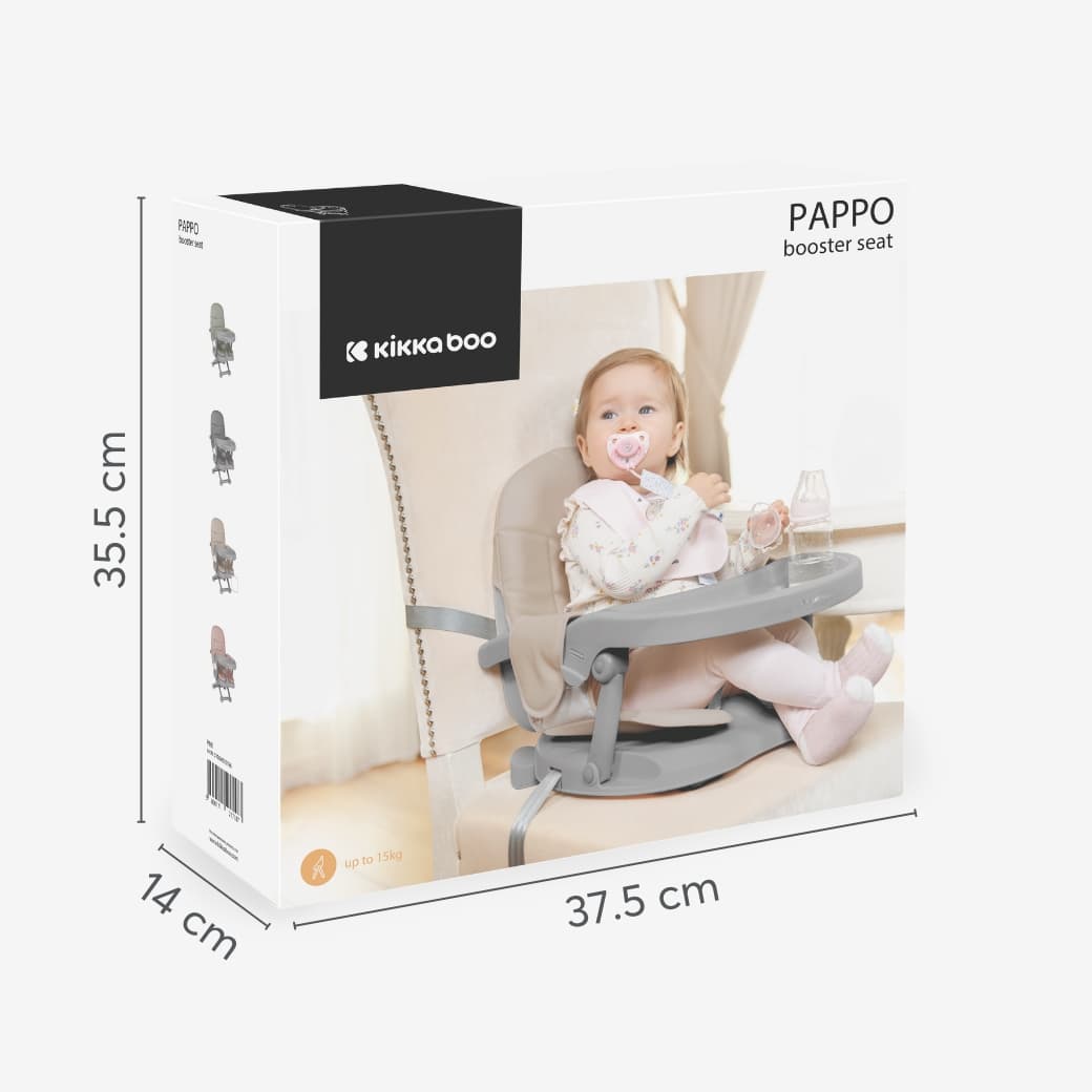 מידות כיסא הגבהה Kikkaboo PAPPO מבט קדמי